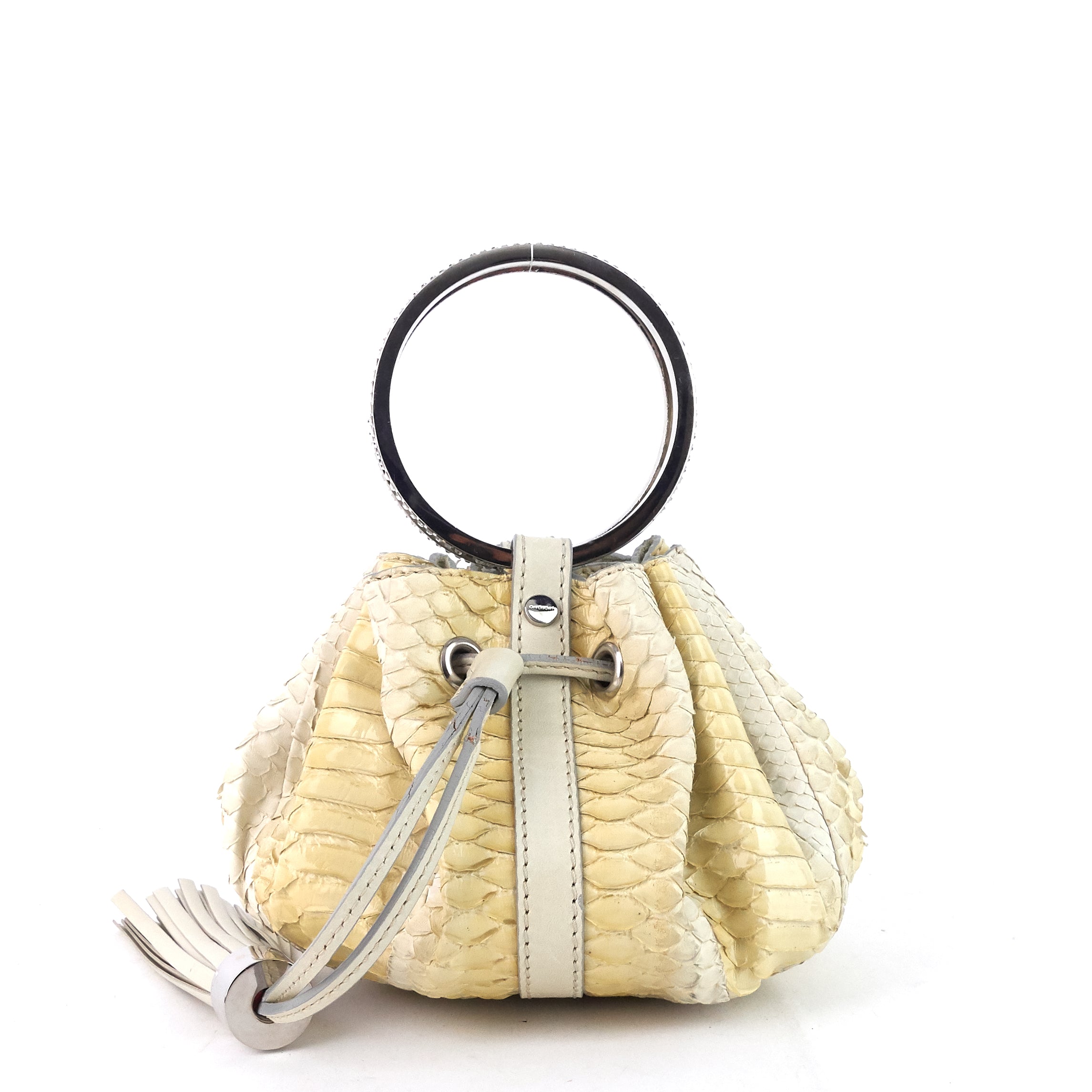Givenchy Pumpkin Small Python Leather Bucket Bag